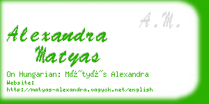 alexandra matyas business card